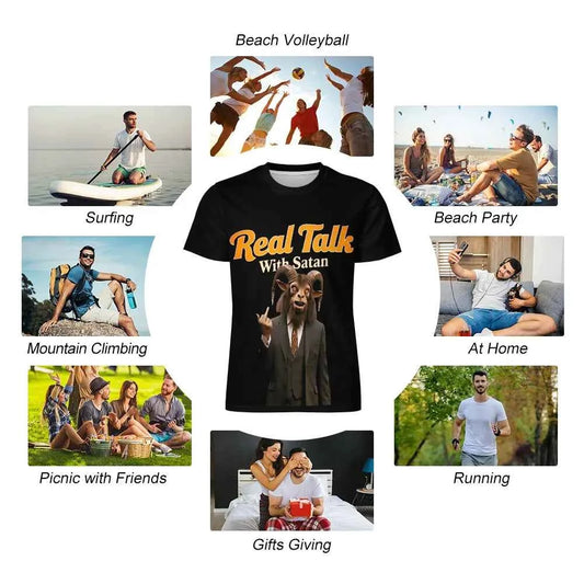 Real Talk With Satan Tee Statement Shirt - Embrace Bold Style