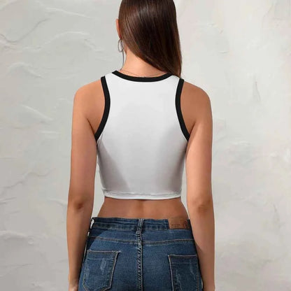 Phantom God Logo Racer Crop Top - Sleeveless Tank