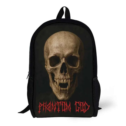 Phantom God Fanged Skull Backpack Hellbound Utility Gothic Horror Style