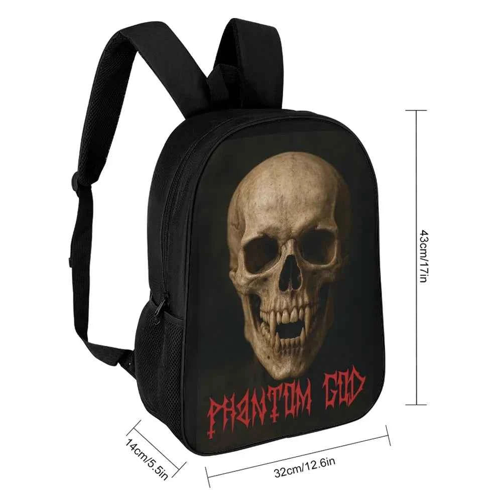 Phantom God Fanged Skull Backpack Hellbound Utility Gothic Horror Style