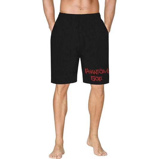 Phantom God Logo Basketball Shorts in Gothic Horror Style