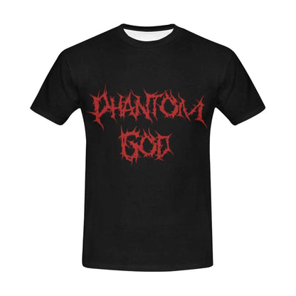 Phantom God Logo T-Shirt | Gothic Horror Black Tee For Bold Statement