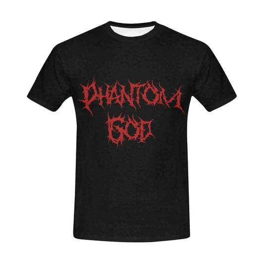 Phantom God Logo T-Shirt | Gothic Horror Black Tee For Bold Statement