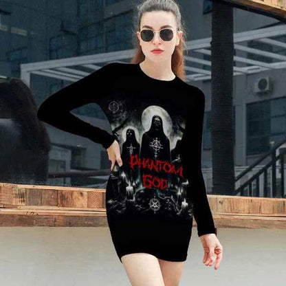 Phantom God Trinity Skinny Dress Long Sleeve
