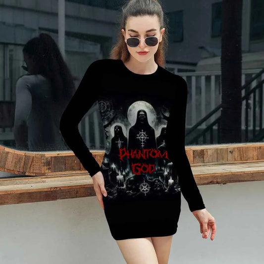 Phantom God Trinity Skinny Dress Long Sleeve