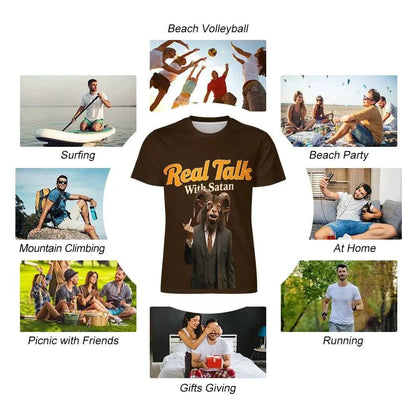 Real Talk With Satan Tee Statement Shirt - Embrace Bold Style