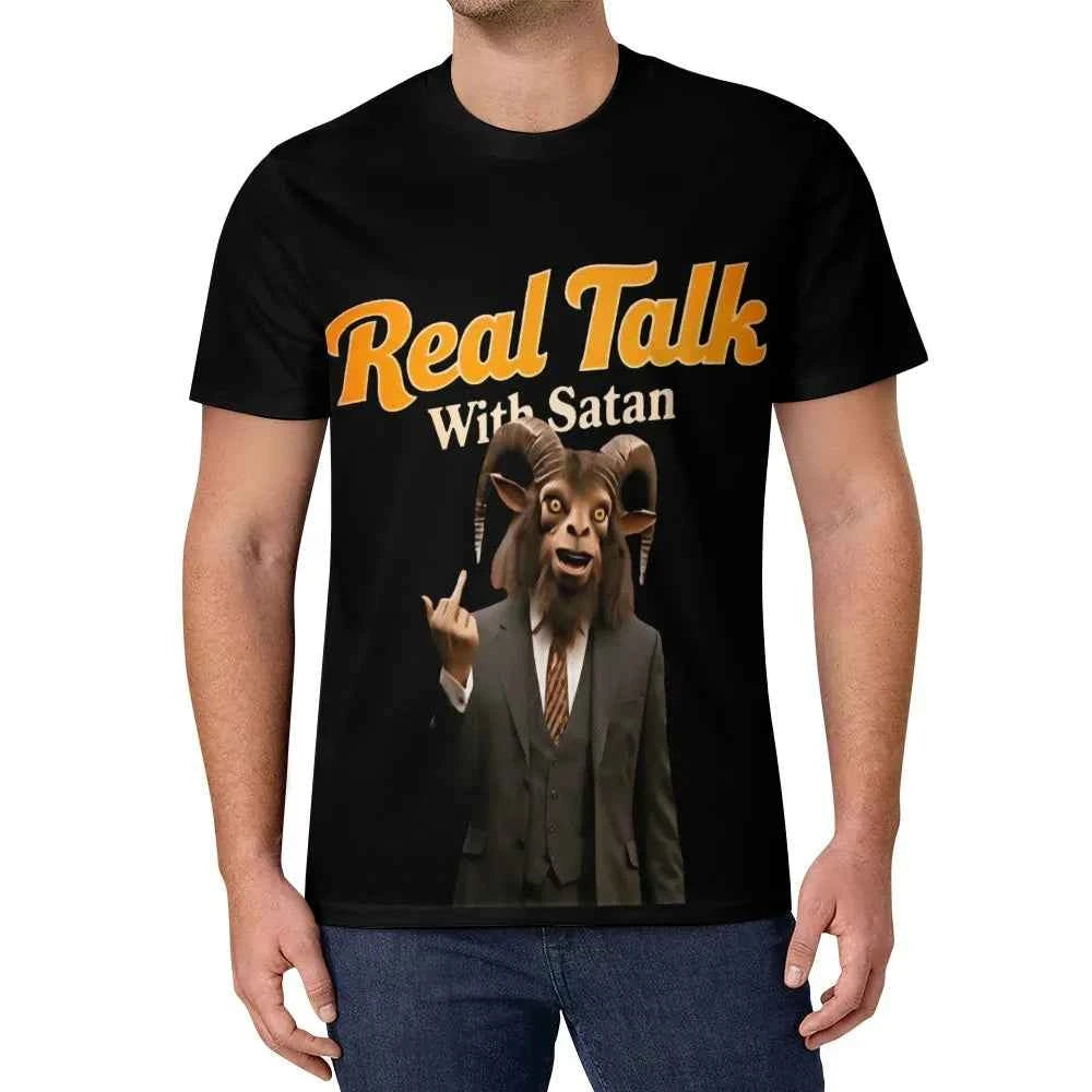 Real Talk With Satan Tee Statement Shirt - Embrace Bold Style