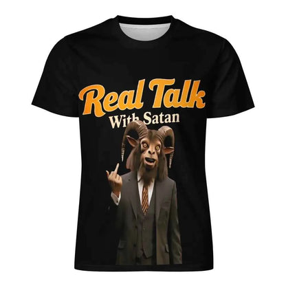 Real Talk With Satan Tee Statement Shirt - Embrace Bold Style