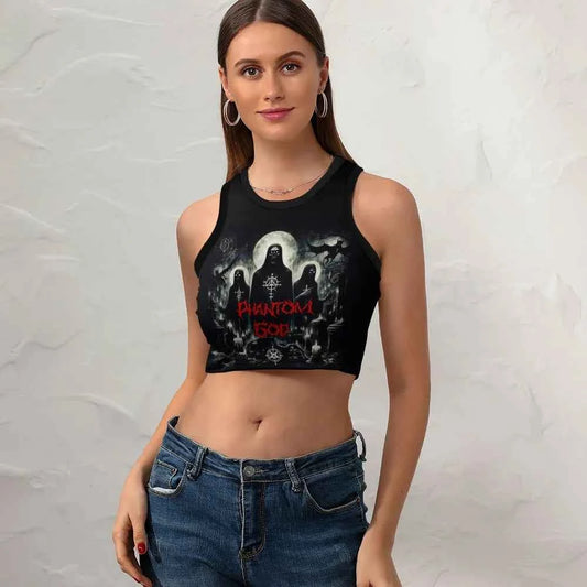 Phantom God Trinity Crop Top Gothic Horror Tank