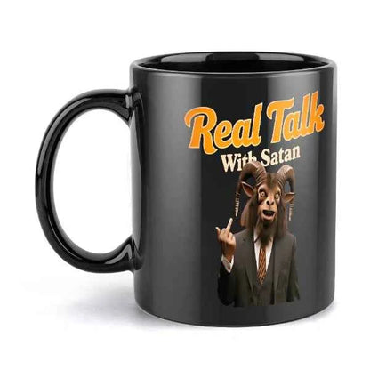 Real Talk With Satan Black Mug Gothic Style