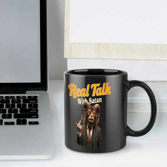 Real Talk With Satan Black Mug Gothic Style